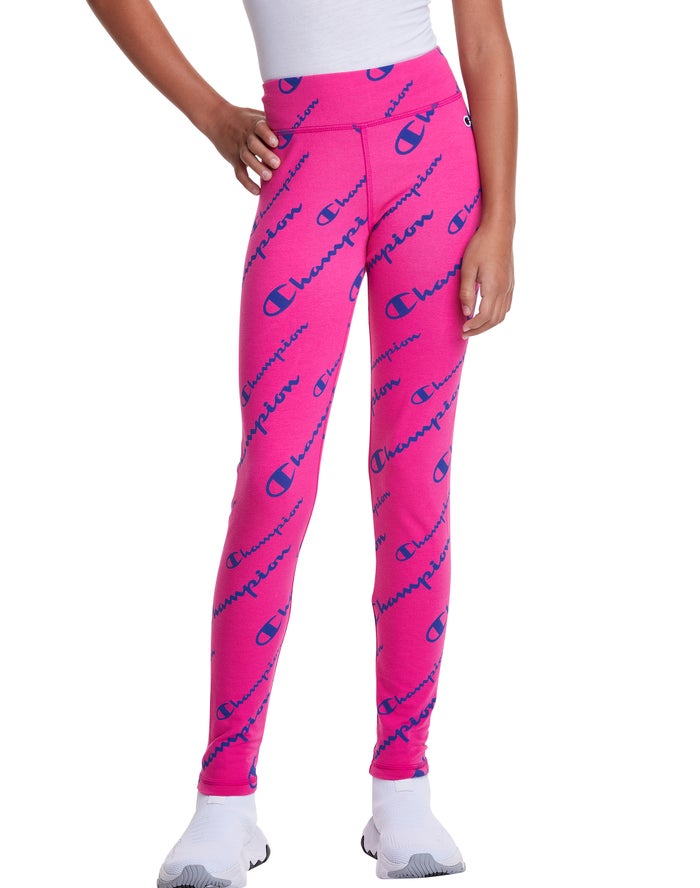 Champion Allover Logo Legging Meisjes - Roze - Belgie 2083ERSZH